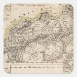Algerien 2 quadratischer aufkleber