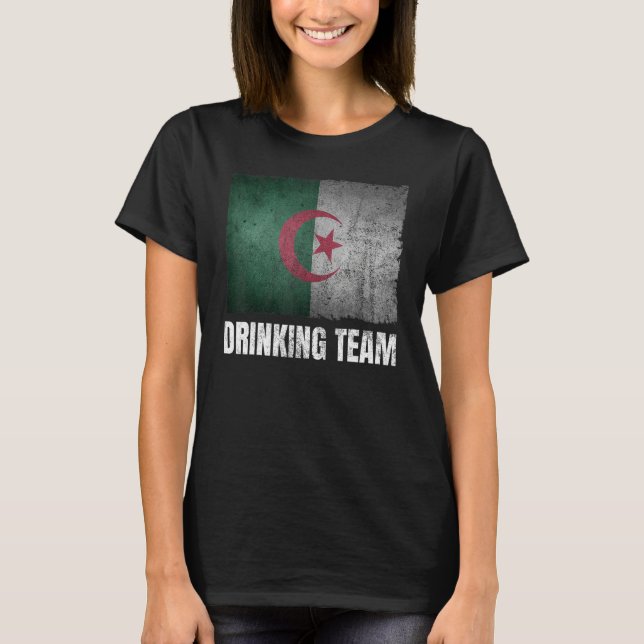 Algerien Drinking Team Grafik für Männer Funny Alg T-Shirt (Vorderseite)