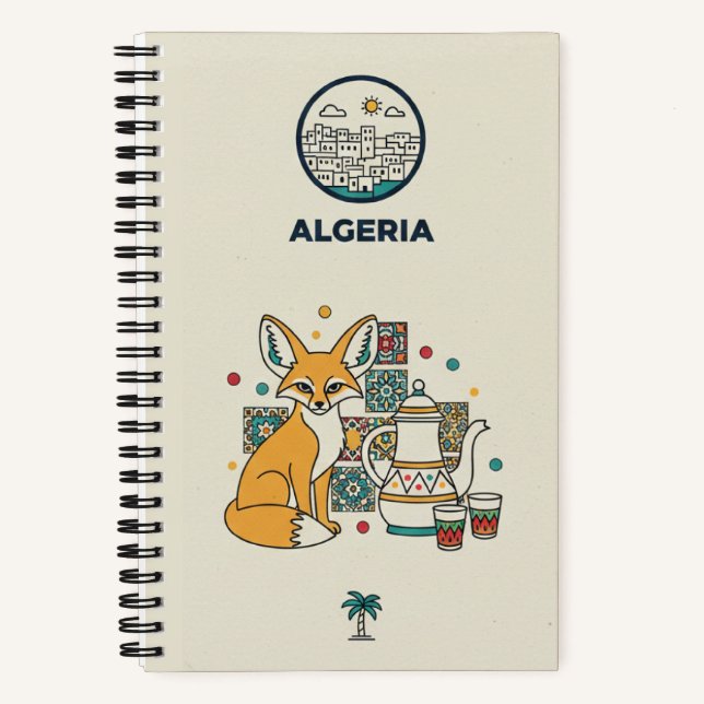 Algerien-Erbe & Fennek-Fuchs-Fotoarchiv Notizbuch (Vorderseite)
