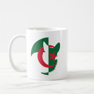 Algerien Fennec Fox Nationale algerische Tierflagg Kaffeetasse