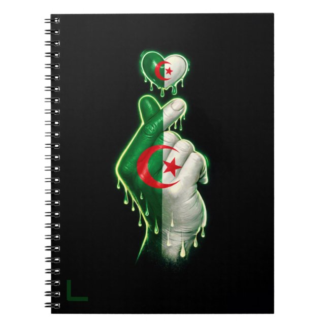 Algerien Finger Herz  Notizblock (Vorderseite)