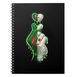 Algerien Finger Herz  Notizblock