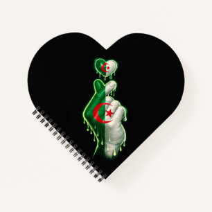 Algerien Finger Herz Notizbuch