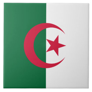 Algerien Flag Tile Fliese