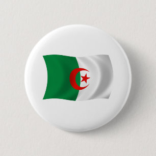 Algerien-Flagge-Button Button