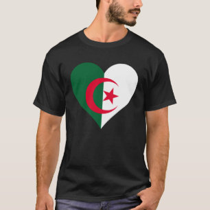 Algerien-Flagge Herz Algerien Liebe Algerien T-Shirt