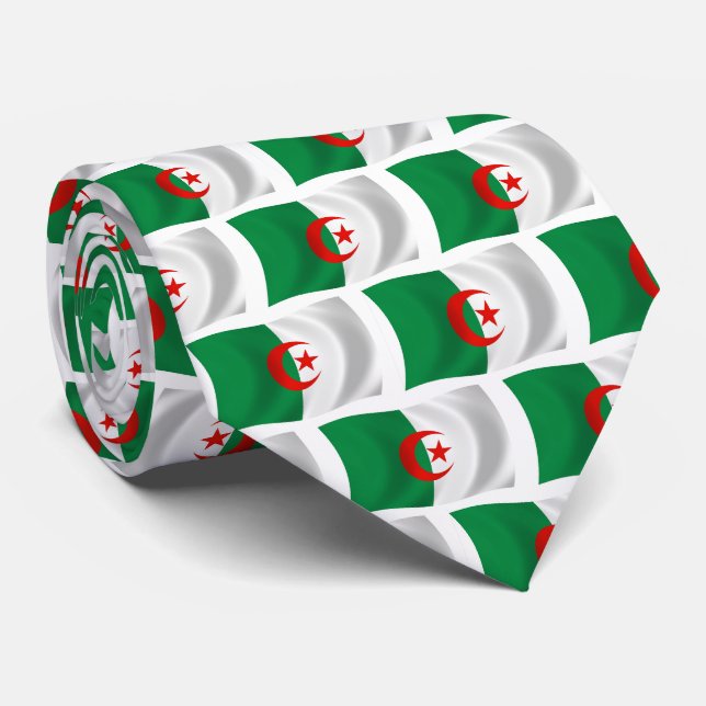 Algerien-Flagge Krawatte (Gerollt)