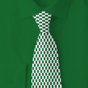 Algerien-Flagge-Ziegelmuster Krawatte
