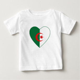 Algerien-Flaggen-Herz-T - Shirt