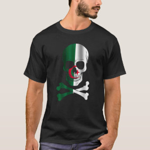 Algerien Flaggendesign Schädelflagge Algerien T-Shirt