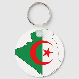 Algerien-Flaggenkarte DZ Schlüsselanhänger