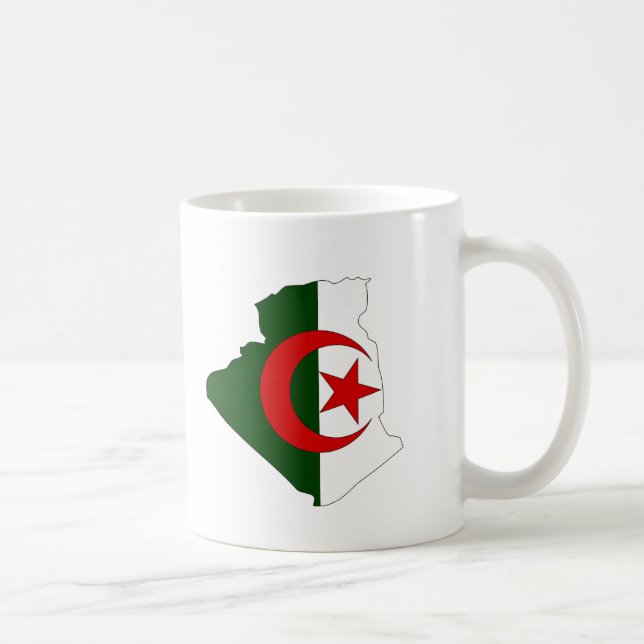 Algerien-Flaggenkarte Kaffeetasse (Rechts)
