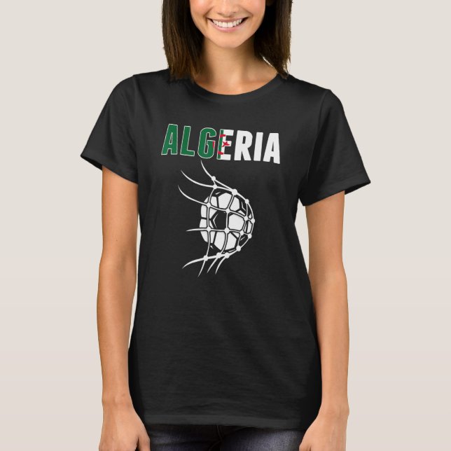 Algerien Fußball im Netz Unterstützung Algerischer T-Shirt (Vorderseite)