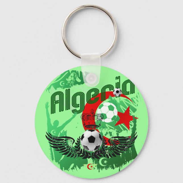 Algerien grunge art Football Fans Algerie Geschenk Schlüsselanhänger (Vorderseite)