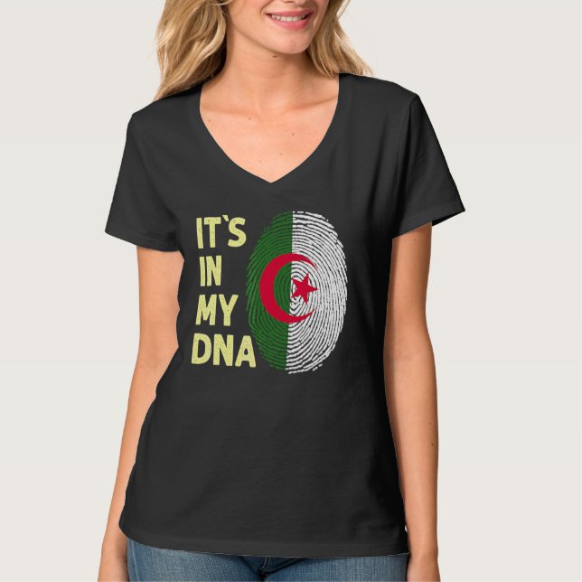 Algerien in meinem DNA-algerischen Flaggenteam Alg T-Shirt (Vorderseite)