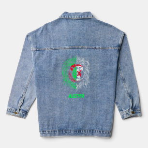 Algerien Löwe Algerische Flagge Algerischer T - Sh Jeansjacke