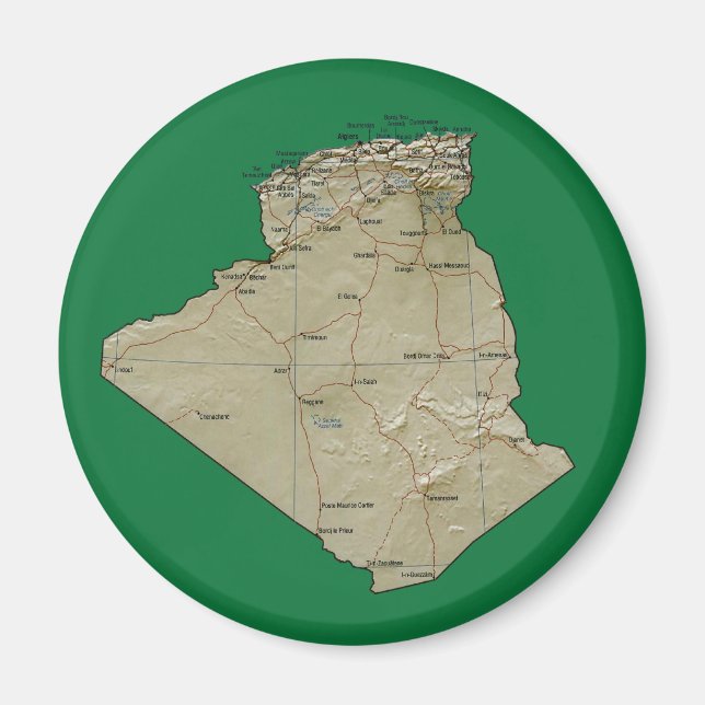 Algerien Map Magnet (Vorne)