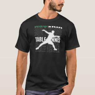 Algerien Ping Pong Algerischer Tischtennis-Unterst T-Shirt