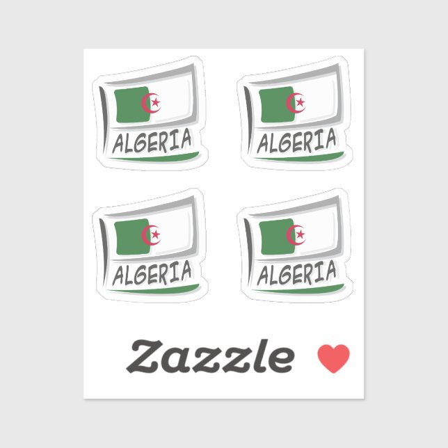 Algerien - Pride X - Flagge Aufkleber (Blatt)