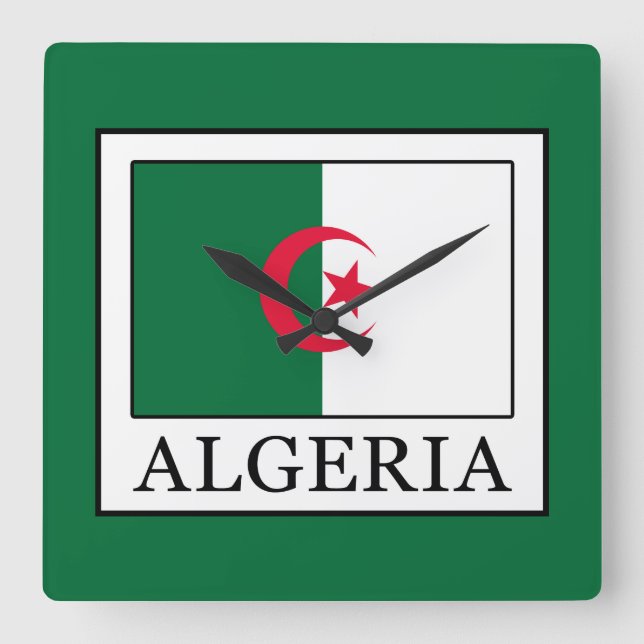 Algerien Quadratische Wanduhr (Vorderseite)