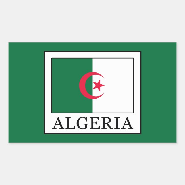 Algerien Rechteckiger Aufkleber (Vorderseite)