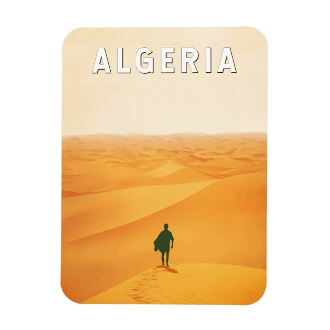 Algerien Reisen Kunst Vintag Magnet (Vertikal)