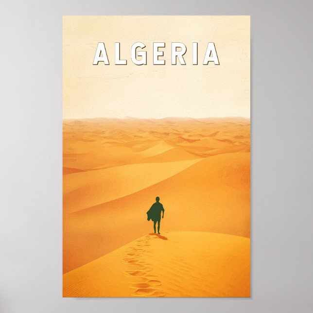 Algerien Reisen Kunst Vintag Poster (Vorne)