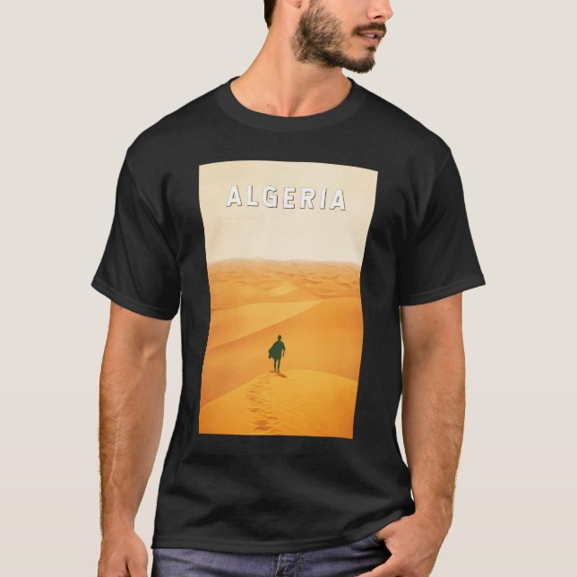 Algerien Reisen Kunst Vintag T-Shirt (Vorderseite)
