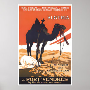 Algerien Reiseplakat Islamische Kunst Islam Druck Poster