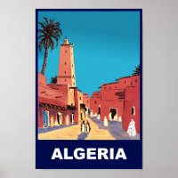 Algerien Reiseplakat