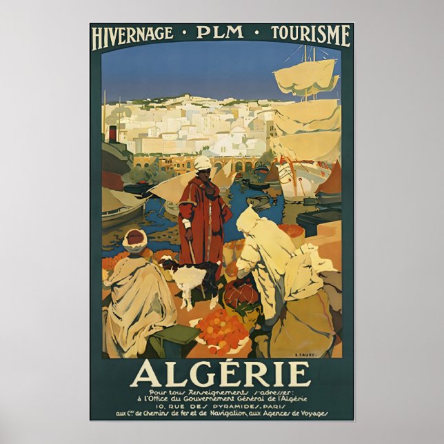 Algerien-Reiseposter Afrika-Kunst Afrikanischer Dr Poster (Vorne)