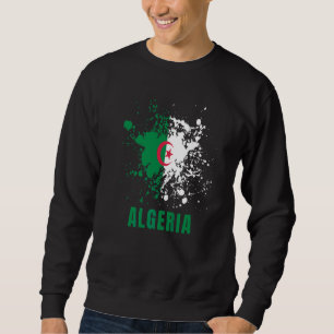 Algerien Retro Vintage Wasserfarben Sport Algerisc Sweatshirt