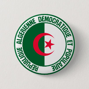 Algerien-RundEmblem Button