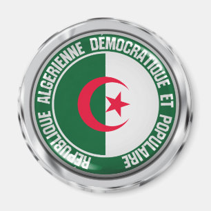 Algerien-RundEmblem Magnet