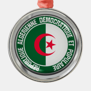 Algerien-Rundemblem Ornament Aus Metall