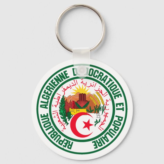 Algerien-RundEmblem Schlüsselanhänger (Vorderseite)