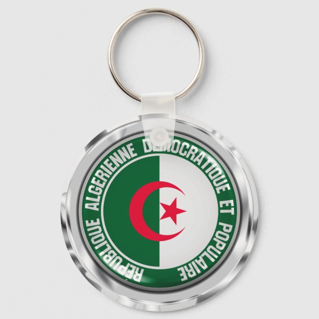 Algerien-RundEmblem Schlüsselanhänger (Vorderseite)