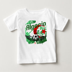 Algerien-Schmutzkunst Fußballfane Algerie Baby T-shirt