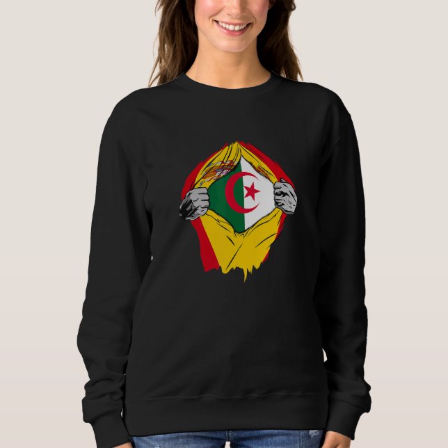 Algerien und Spanien - überlegene Fahnen-Nachfahre Sweatshirt (Vorderseite)