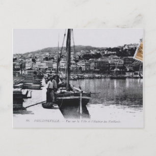 Algerien Vintage Philippeville Fischerboot, 1912 Postkarte