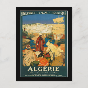 Algerien Vintage Travel Poster Postkarte