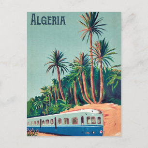 Algerien, Zug durch die Palmen Postkarte