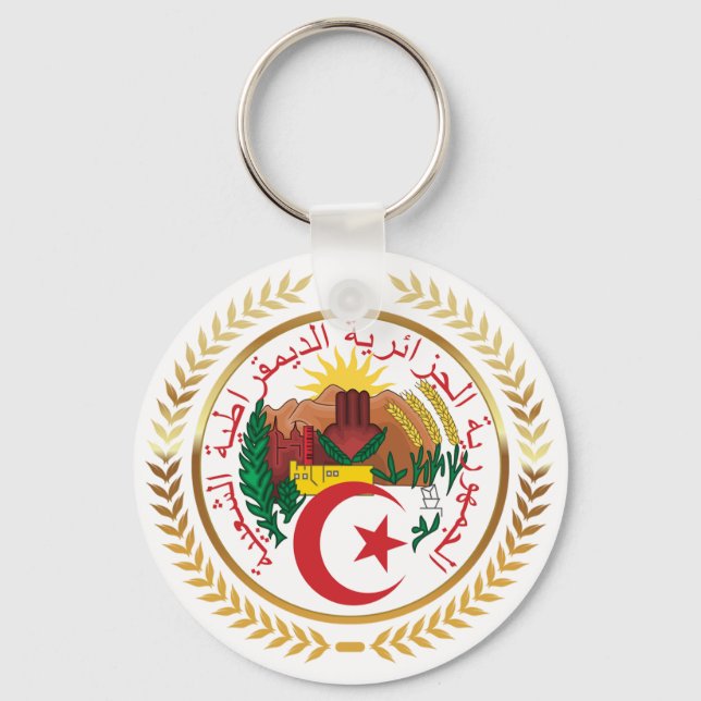 Algerienwappen Schlüsselanhänger (Vorderseite)