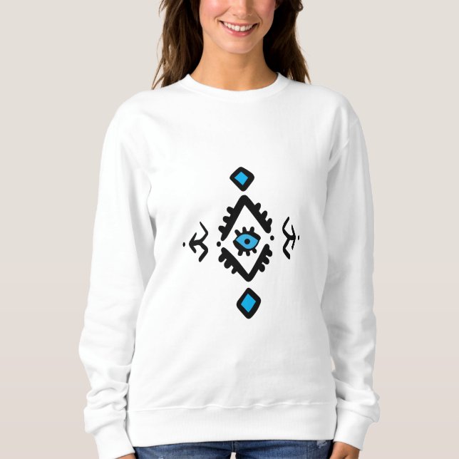 Algerisch Amazigh Evil Eye Sweatshirt (Vorderseite)