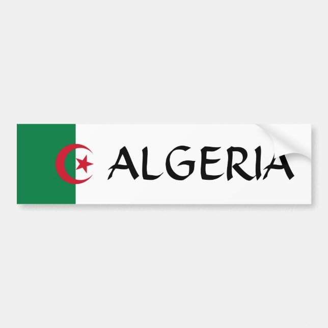 algerische Flagge Autoaufkleber (Vorne)