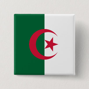 Algerische Flagge Button