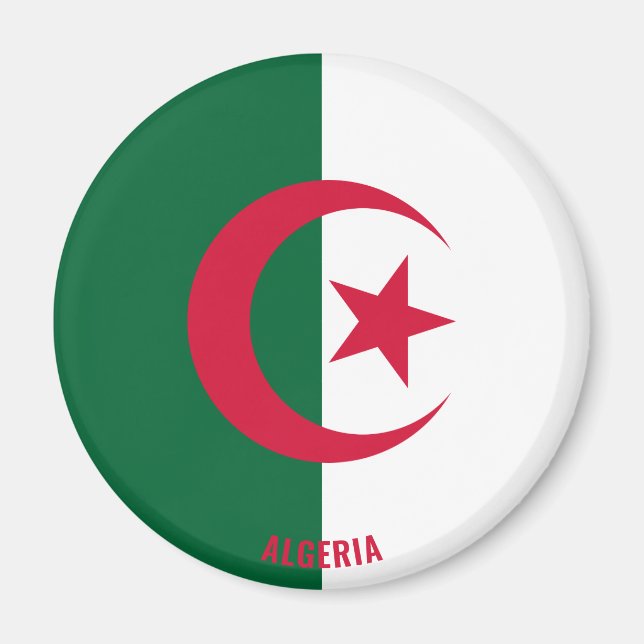 Algerische Flagge Charming Patriotic Magnet (Vorne)