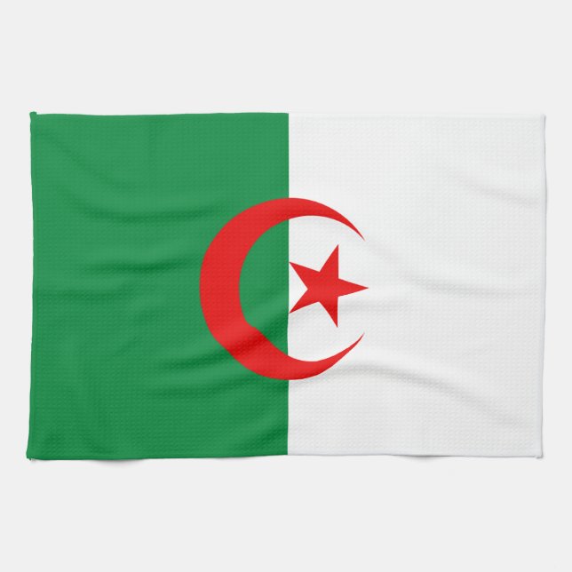Algerische Flagge Geschirrtuch (Horizontal)