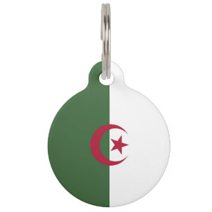 Algerische Flagge Haustiermarke