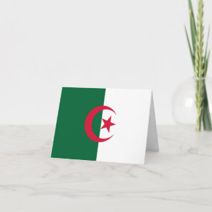 algerische Flagge Karte